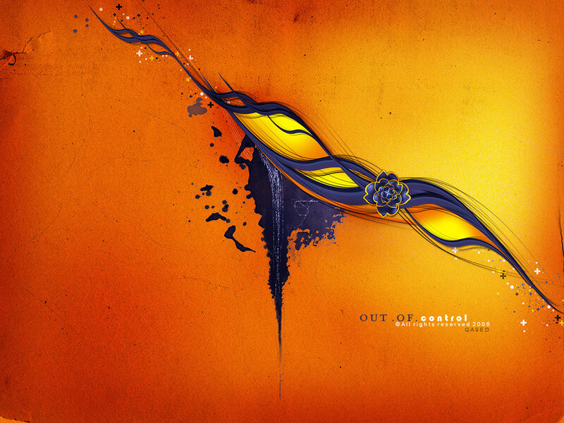 Abstract Design with Flower