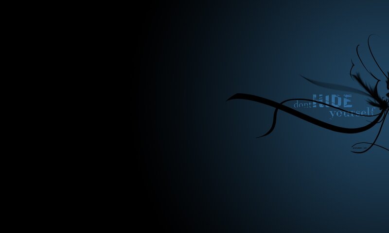 Abstract Design with Text — Black, Dark
