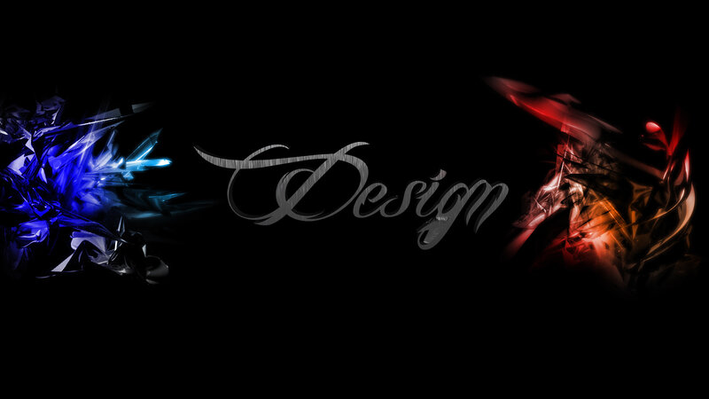 Abstract Design with Text — Black