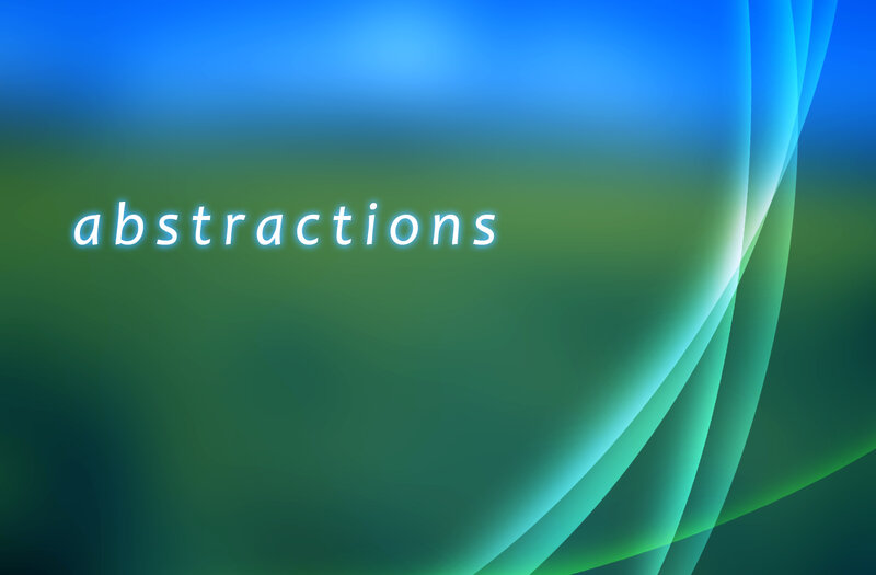 Abstract Design with Text — Blue