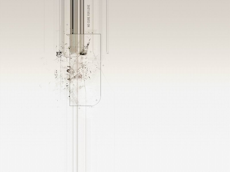 Abstract Design with Text — White