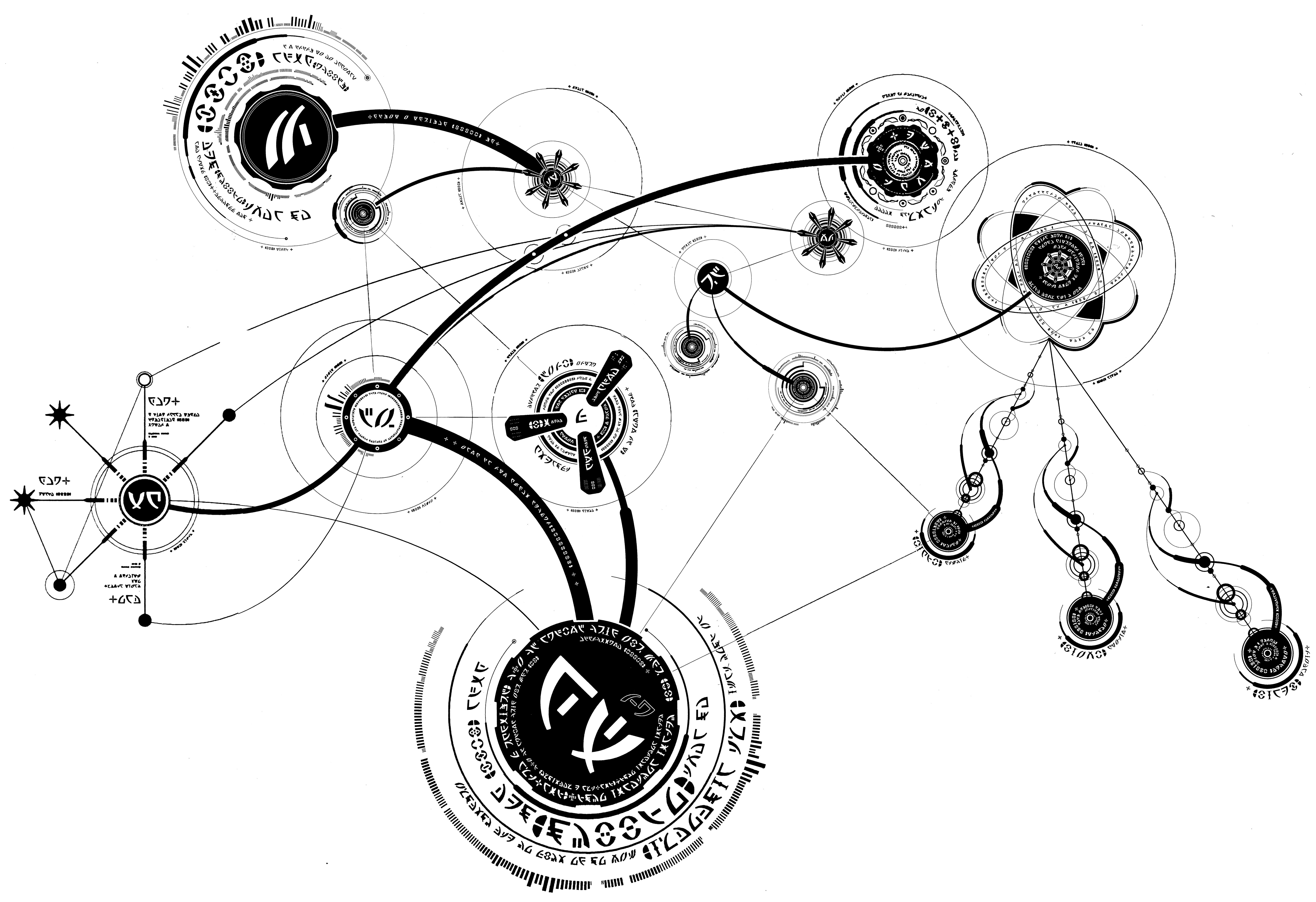 abstract diagram with symbols
