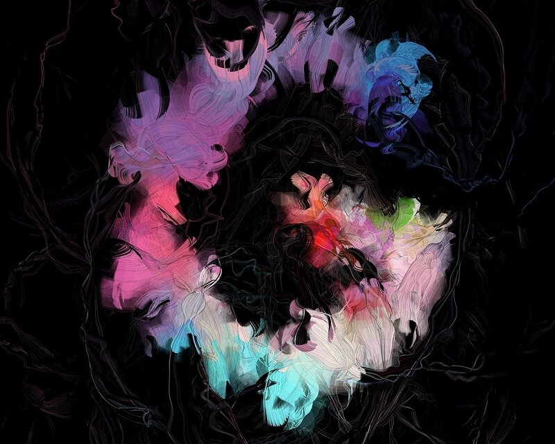 Abstract Digital Art — Black, Chaotic