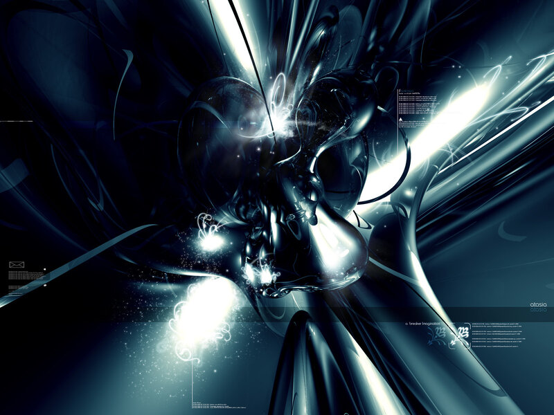 Abstract Digital Art — Blue, Dramatic, Digital Art, Light