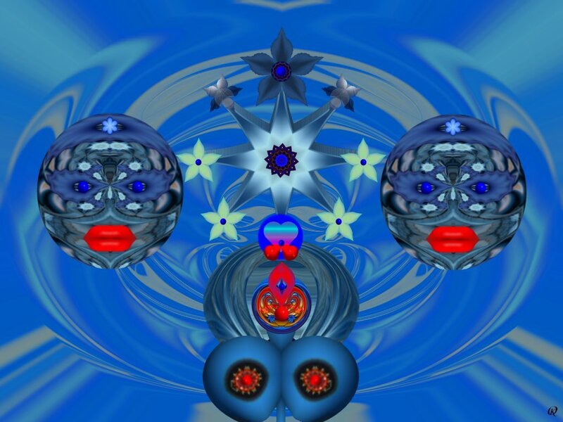 Abstract Digital Art — Blue, Hypnotic