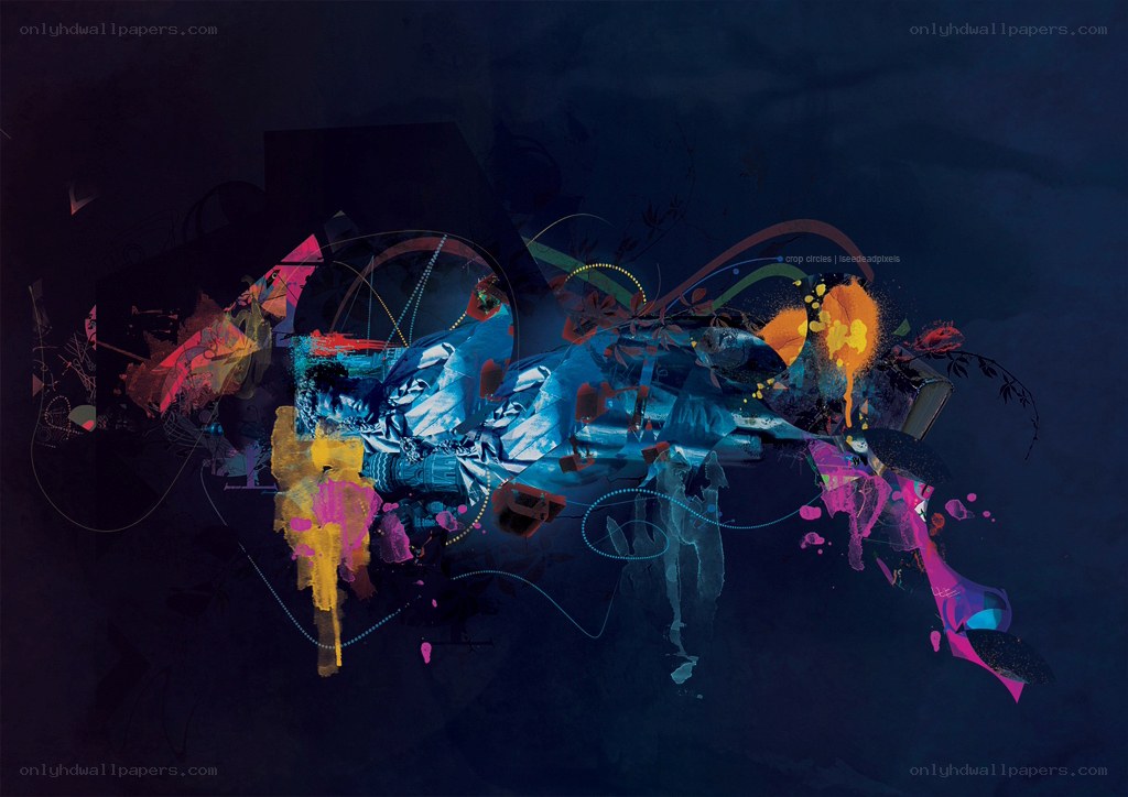 abstract digital art collage
