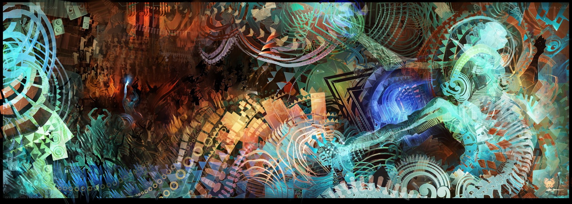 abstract digital art collage