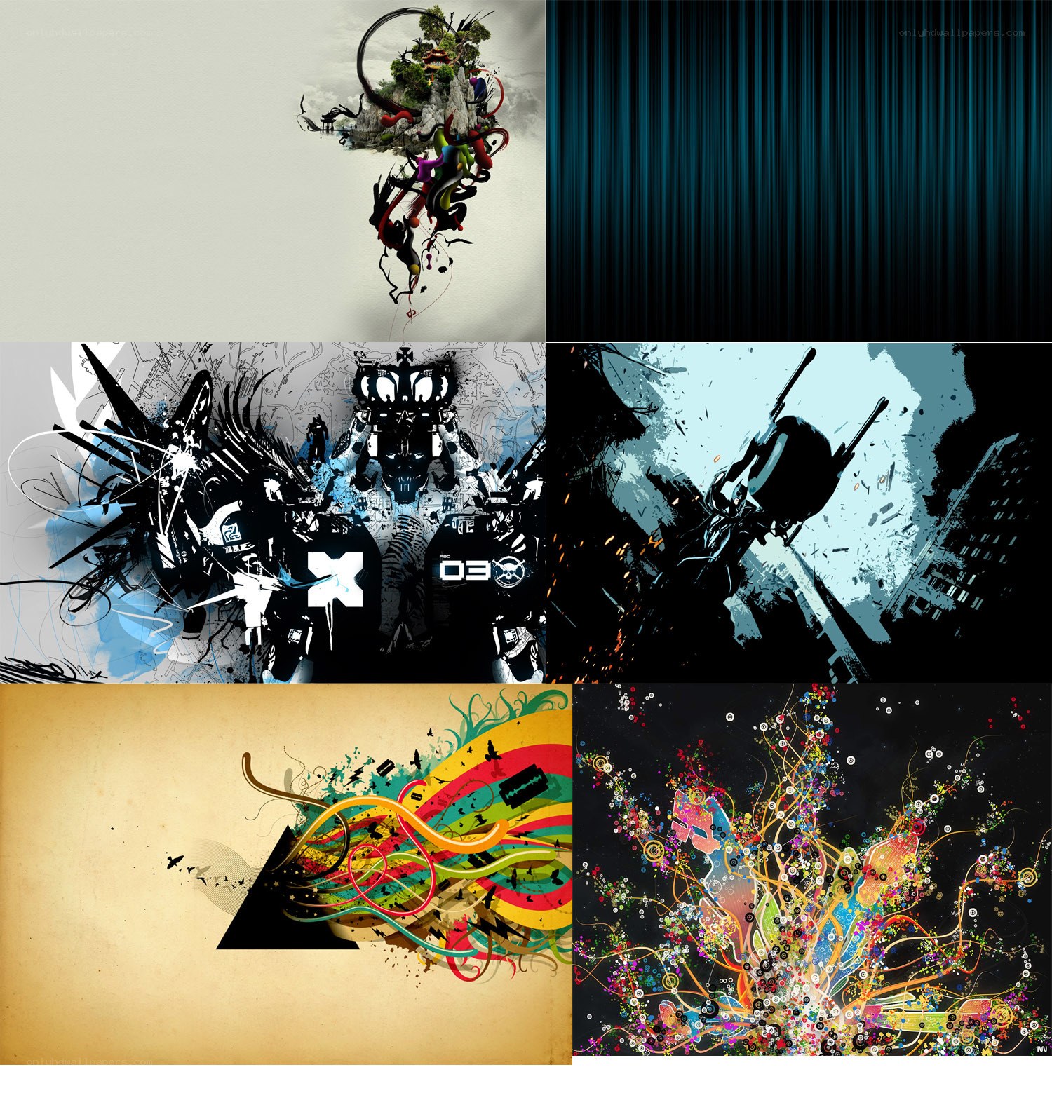 abstract digital art collage
