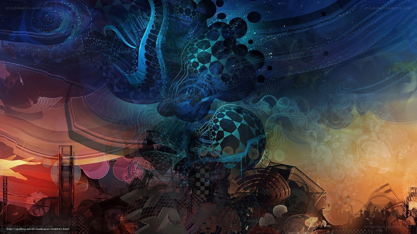 abstract digital art collage