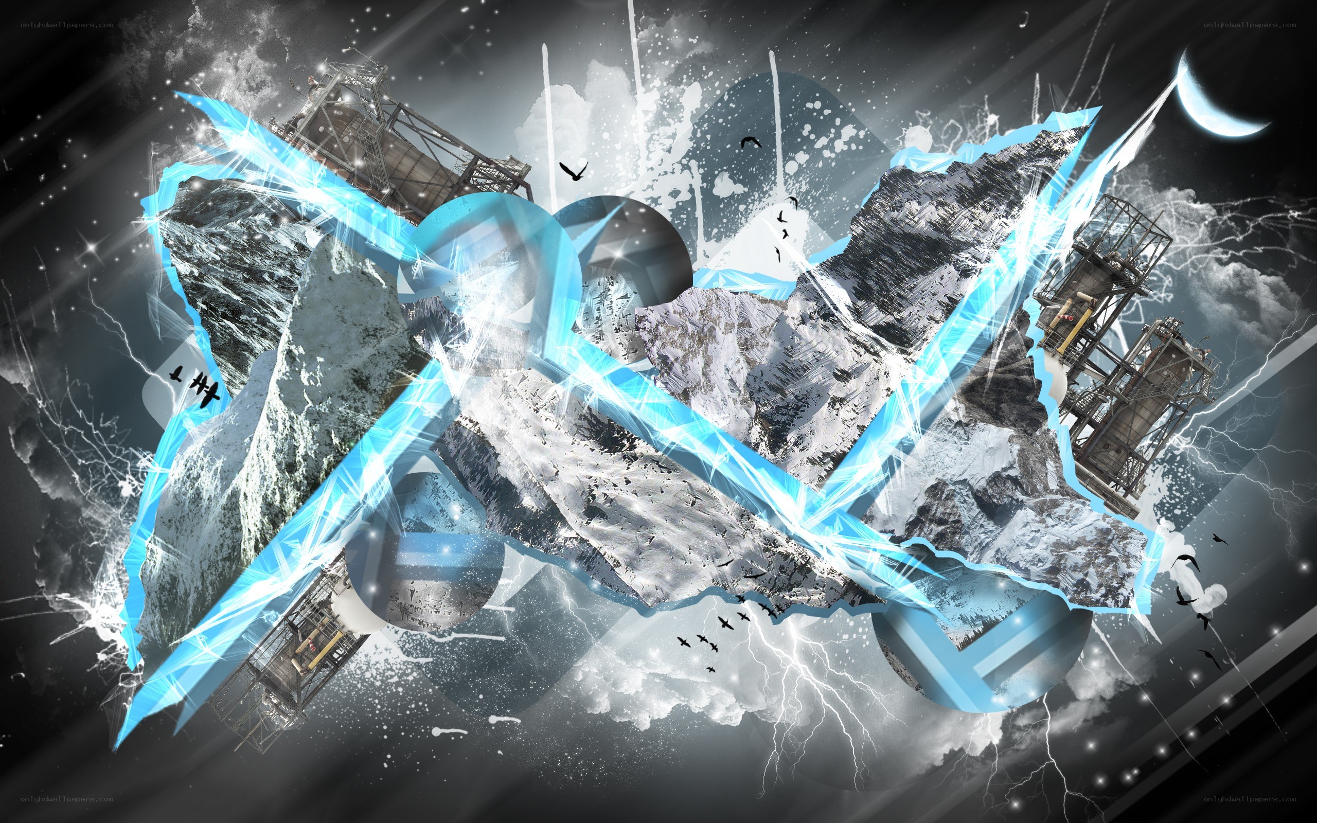 abstract digital art collage