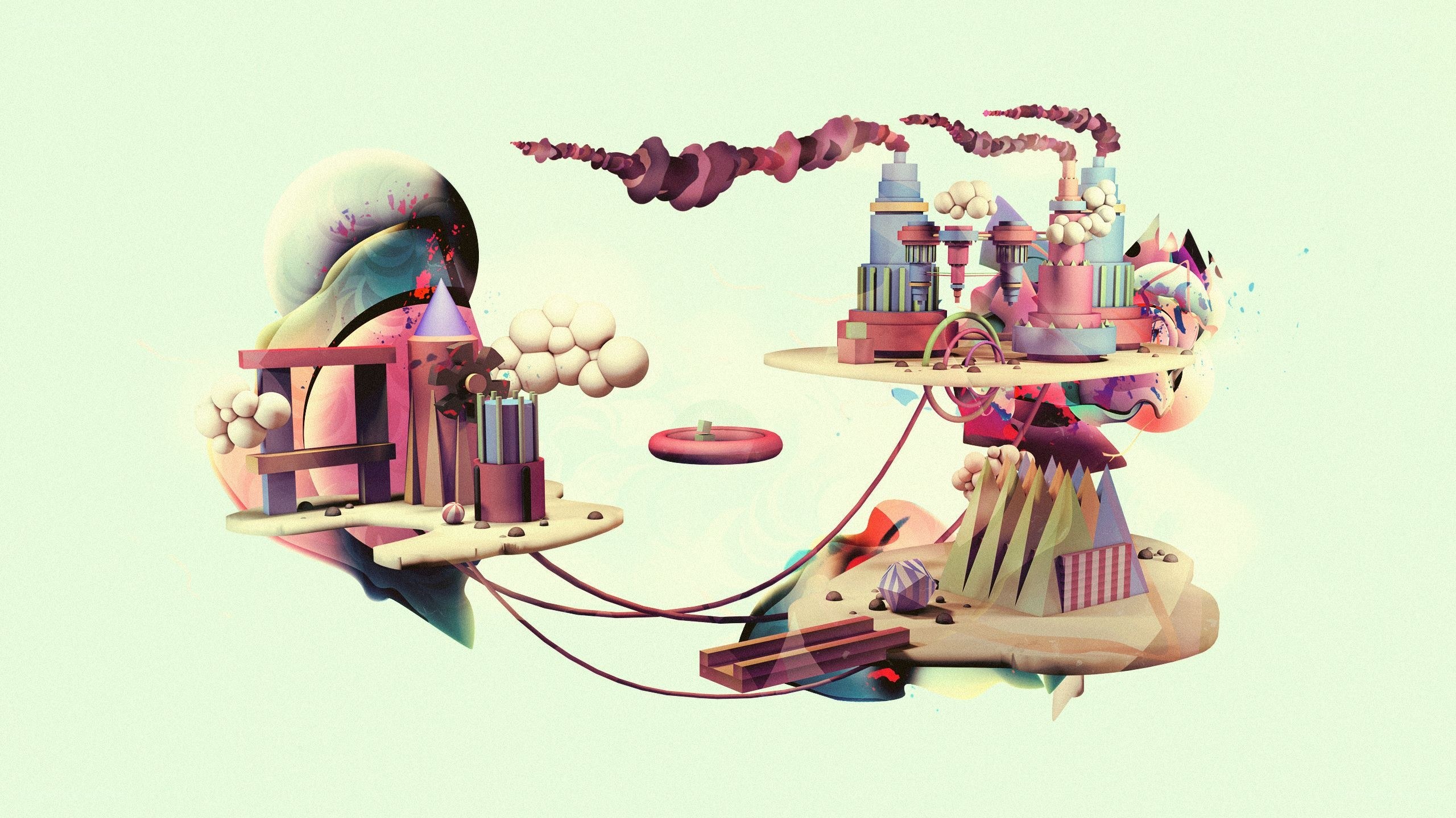 abstract digital art collage