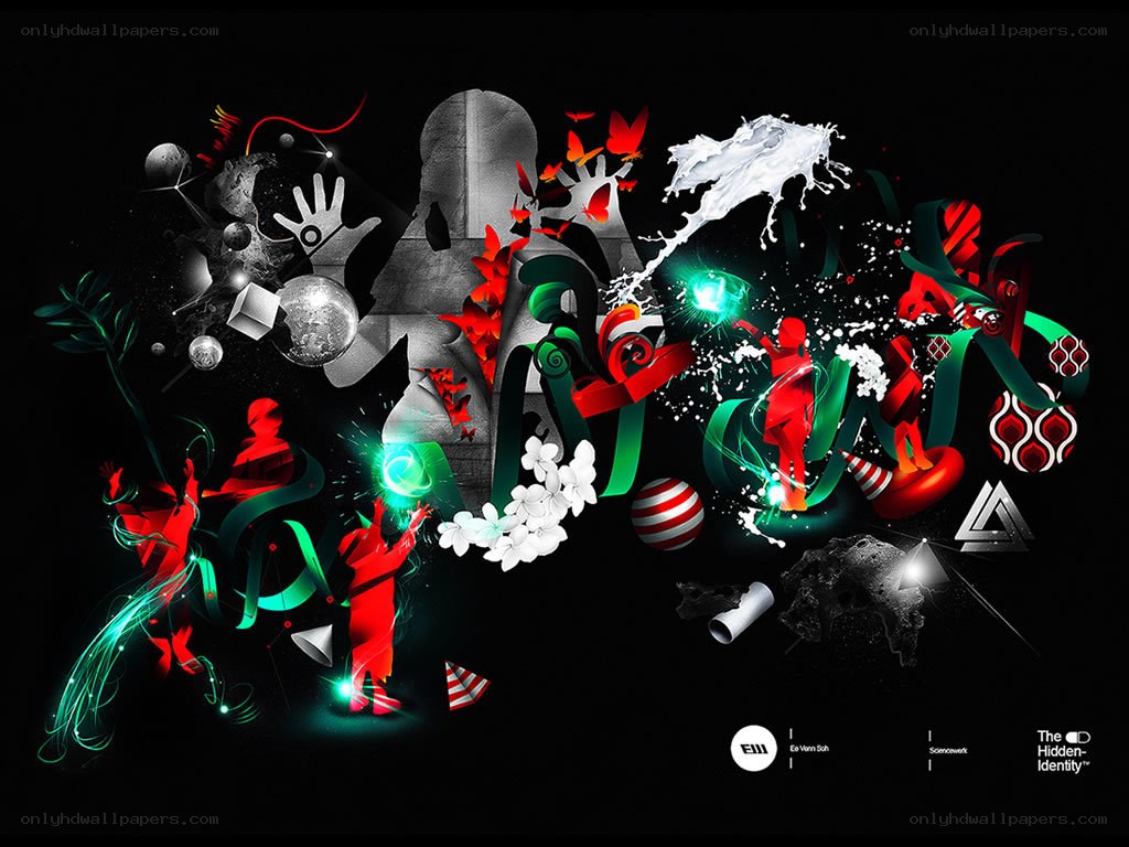abstract digital art collage