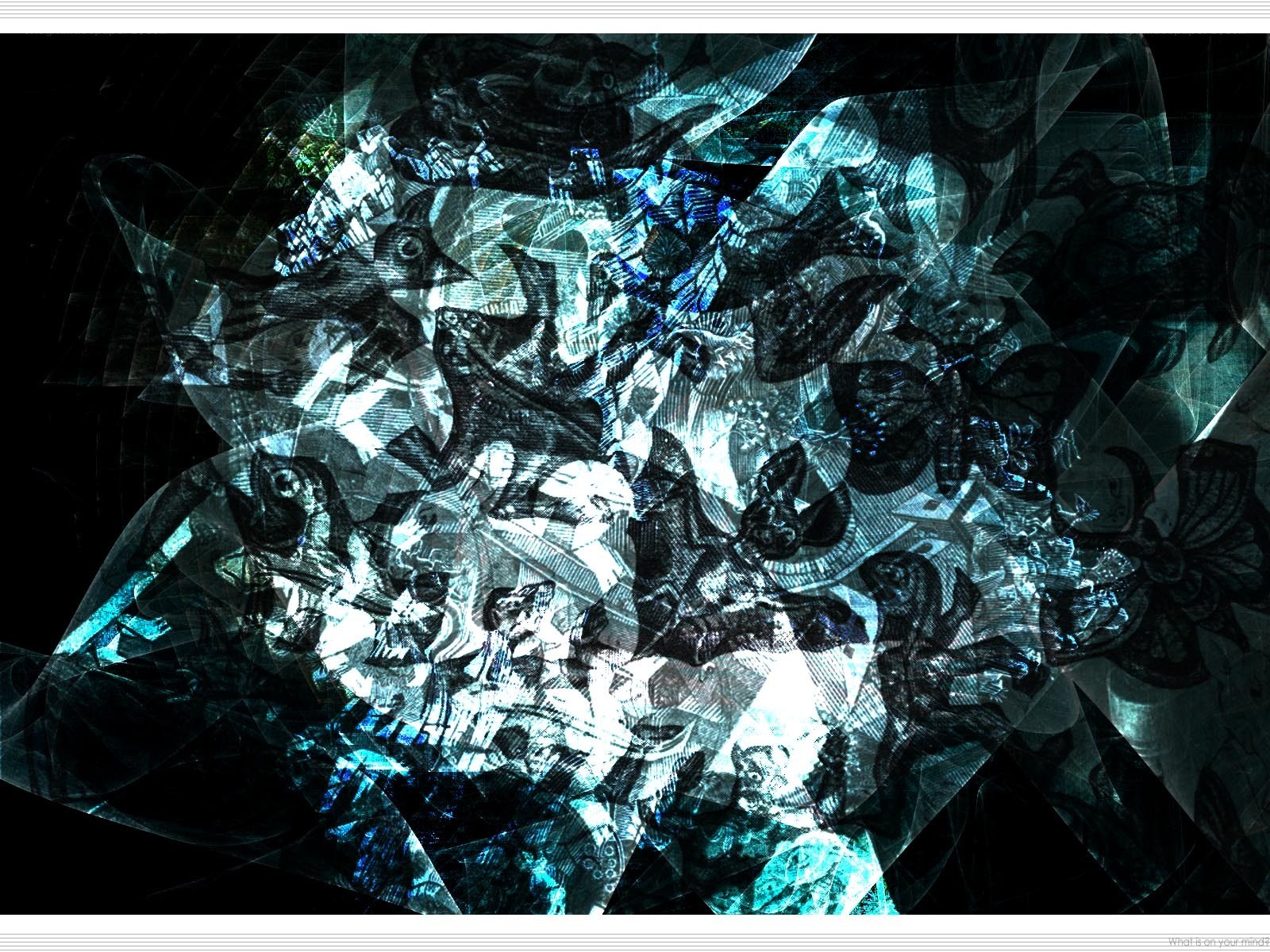 Abstract digital art collage
