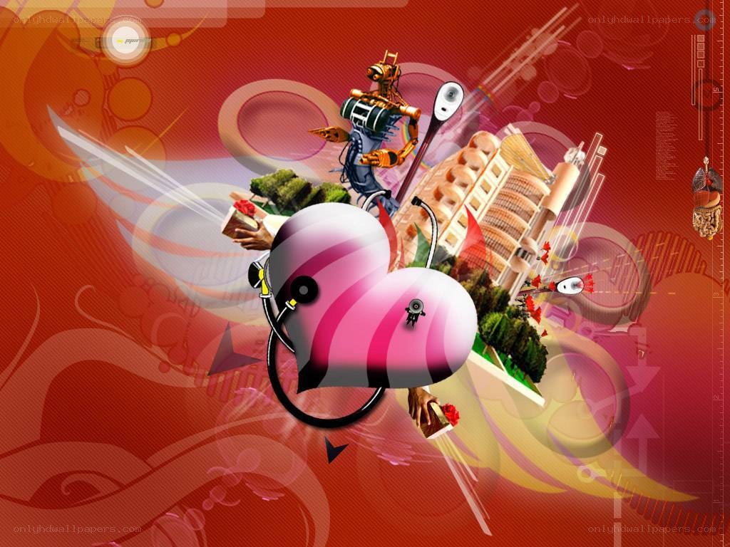abstract digital art collage