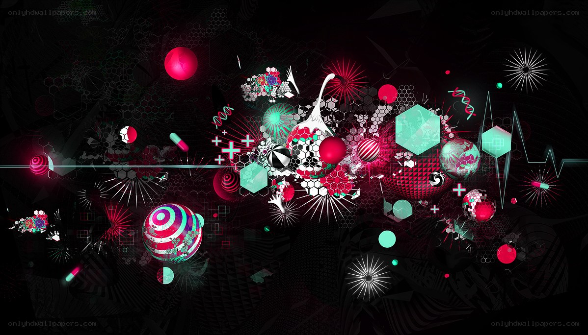 abstract digital art collage