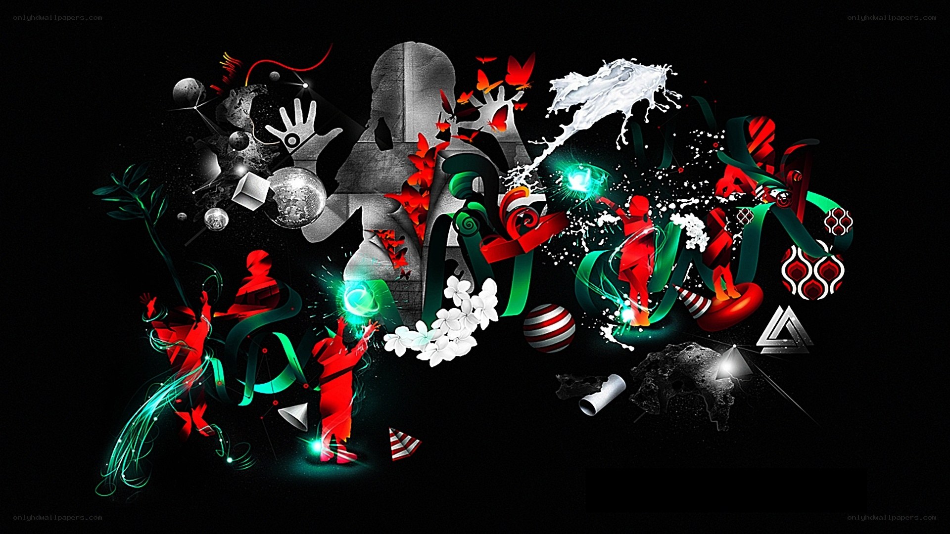 abstract digital art collage