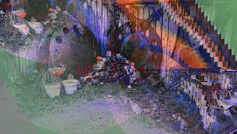 abstract digital art collage