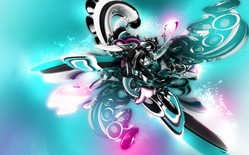 Abstract Digital Art — Cyan
