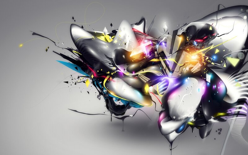 abstract digital art explosion