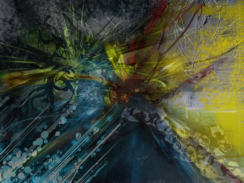 abstract digital art explosion