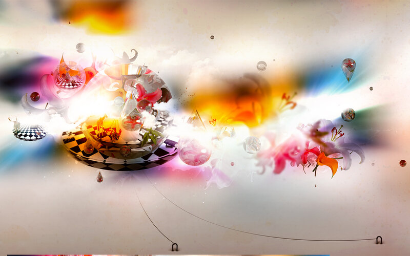 abstract digital art explosion