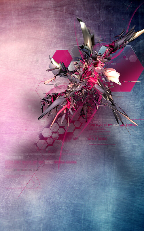 abstract digital art explosion