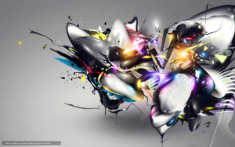 Abstract digital art explosion