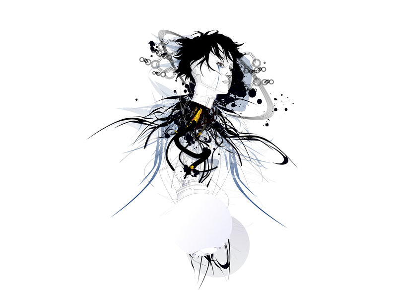 abstract digital art of a figure