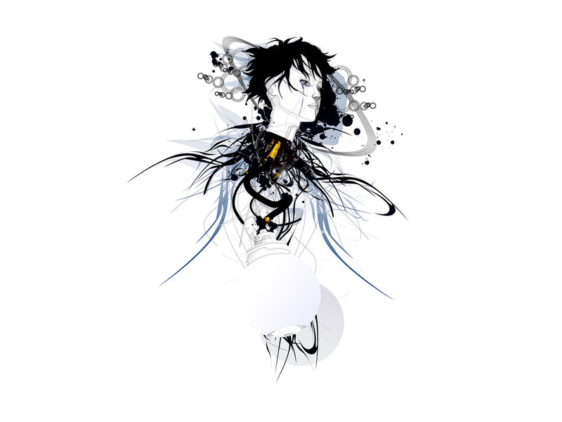 abstract digital art of a figure