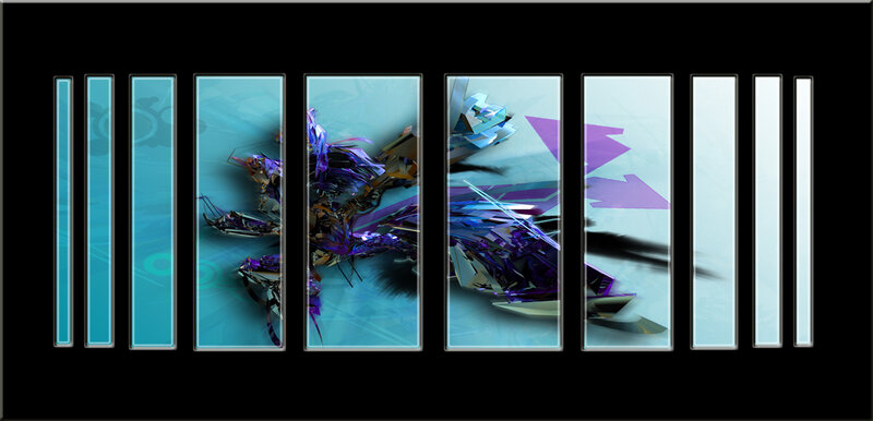 Abstract digital art panel series