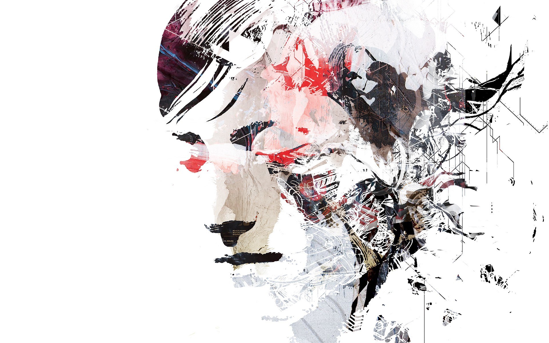 abstract digital art portrait
