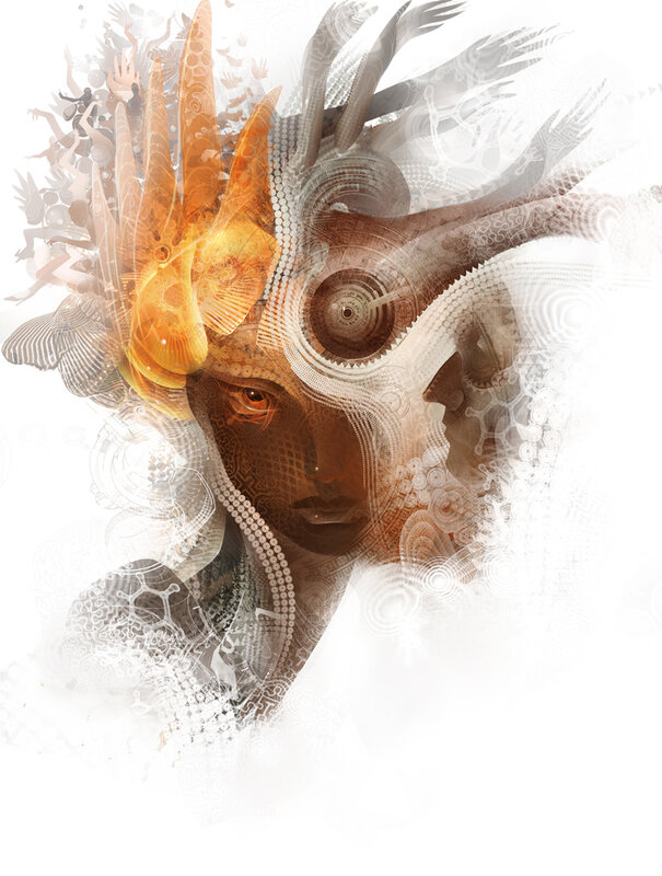 abstract digital art portrait