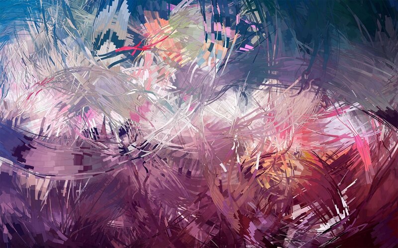 Abstract Digital Art — Purple, Chaotic, Digital Art, Lines