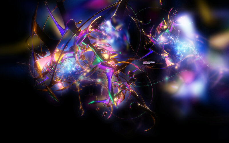 Abstract Digital Art — Purple, Energetic