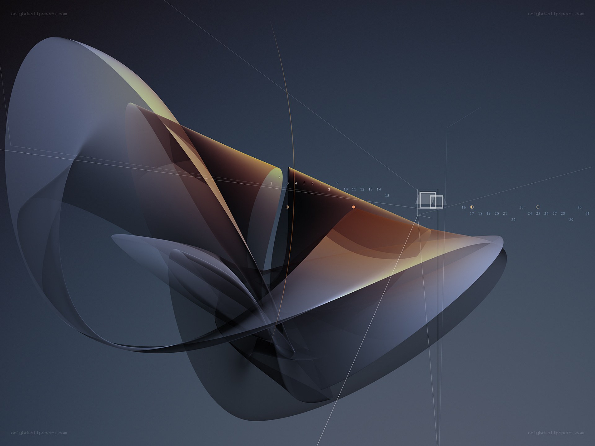 Abstract digital art sculpture