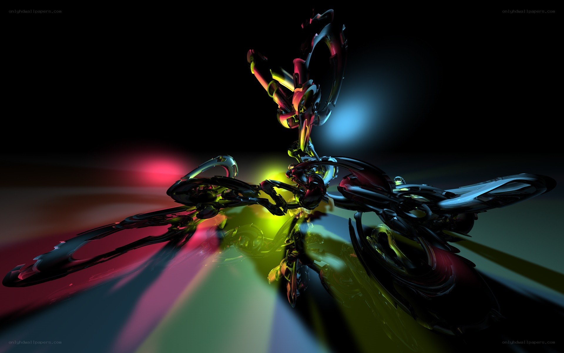 Abstract digital art sculpture