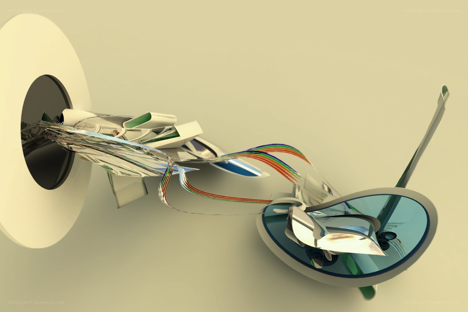 abstract digital art sculpture