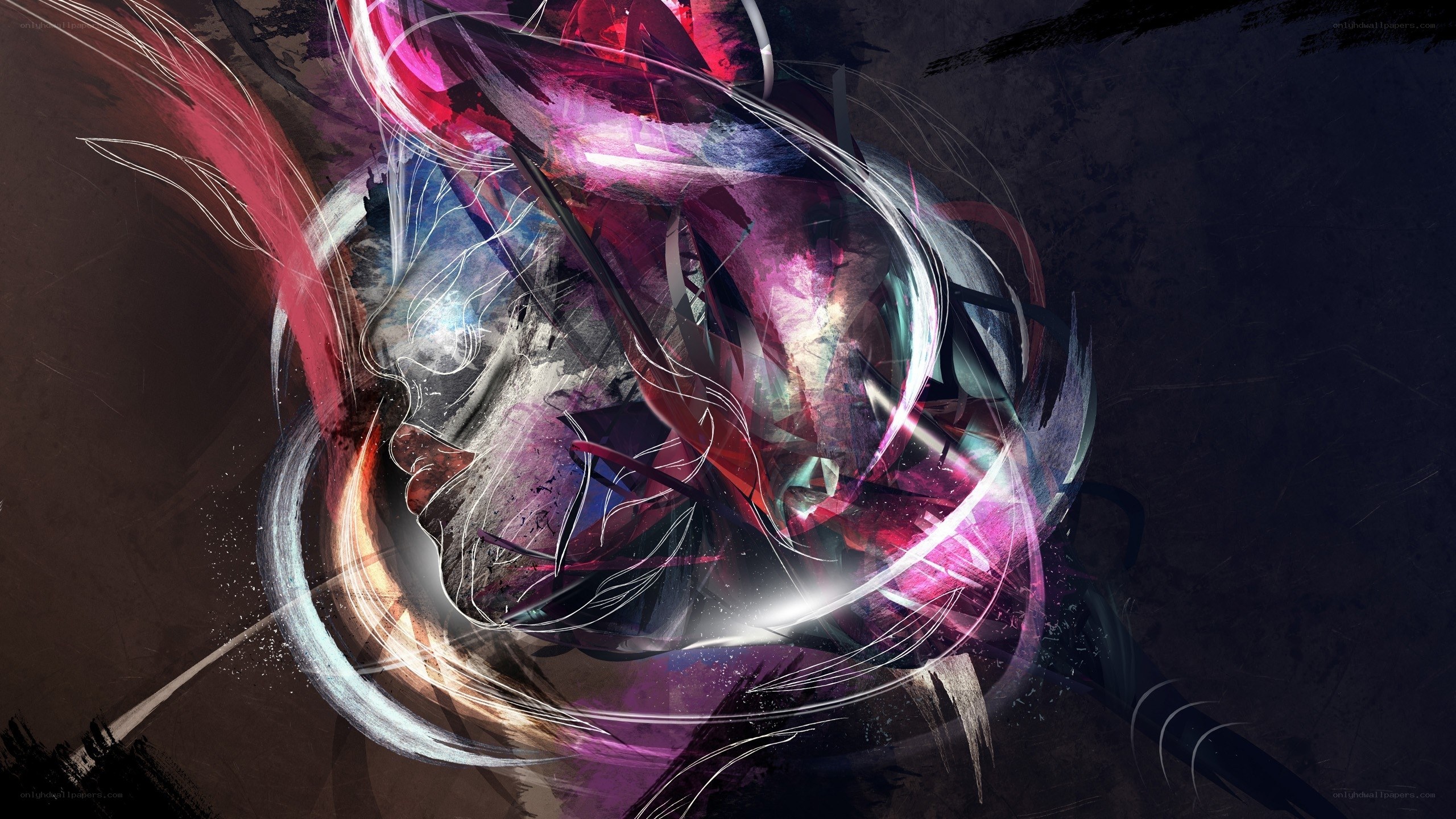 Abstract digital art swirl