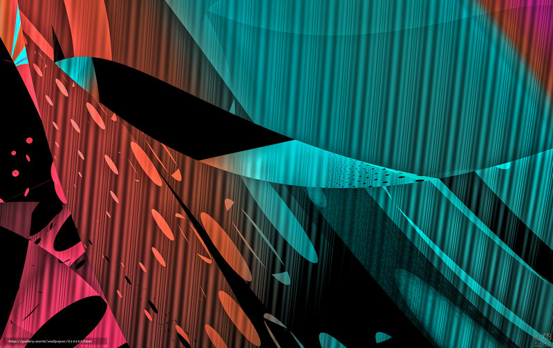Abstract Digital Art — Teal, Dynamic