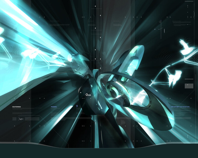 Abstract Digital Art — Teal, Futuristic