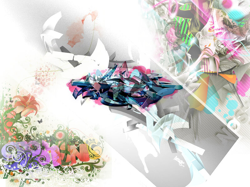 Abstract Digital Art — White, Chaotic