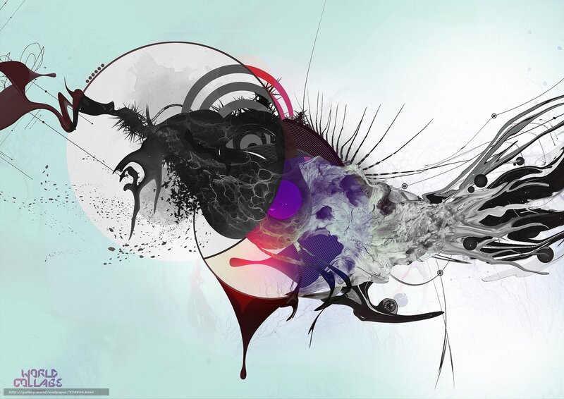 Abstract Digital Art — White, Dynamic