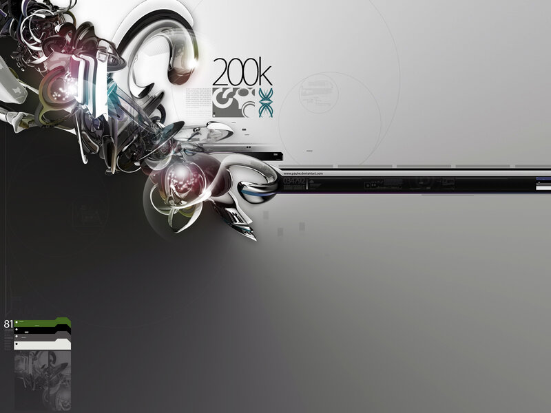 abstract digital art with '200k'