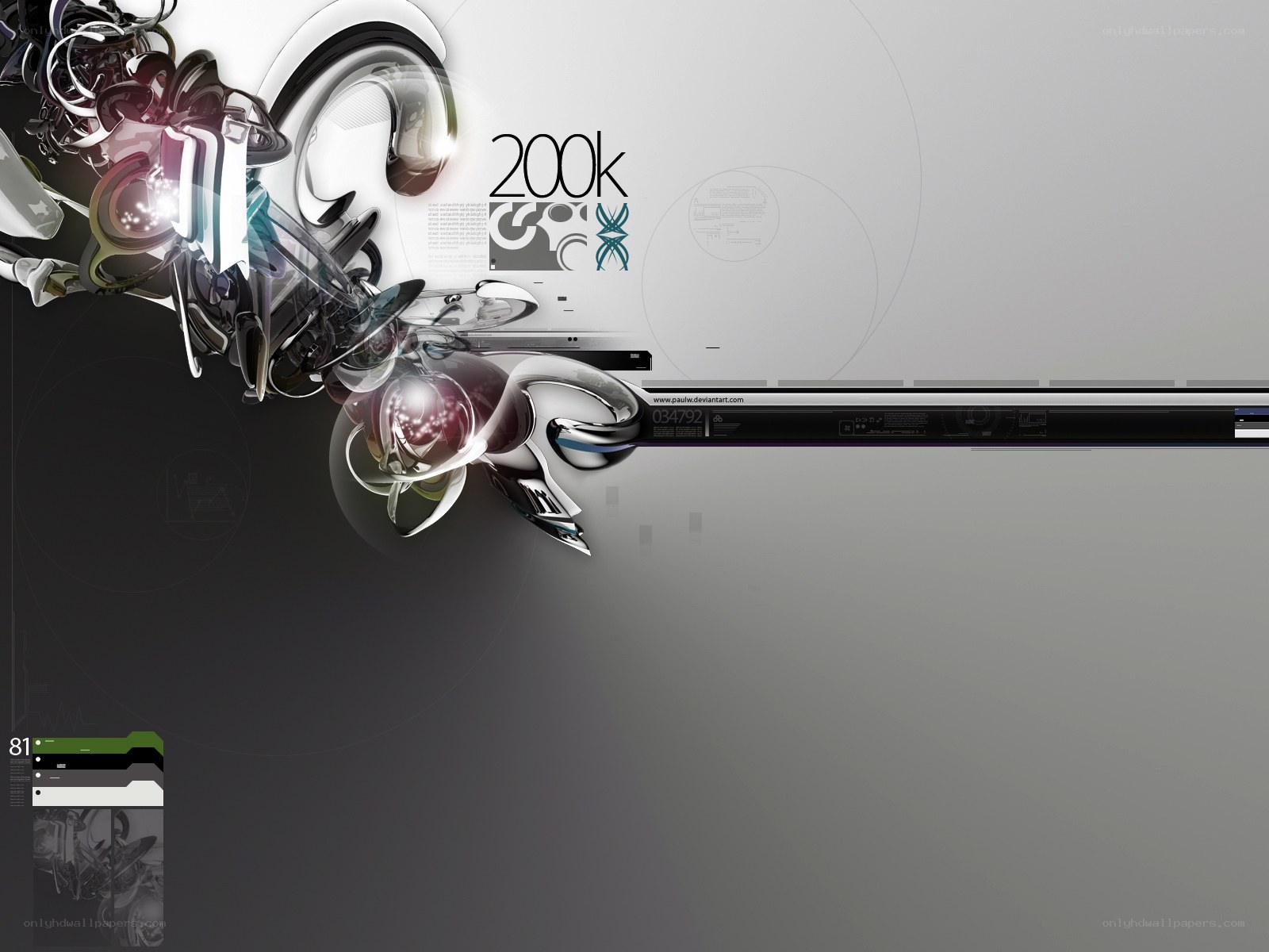 abstract digital art with '200k'