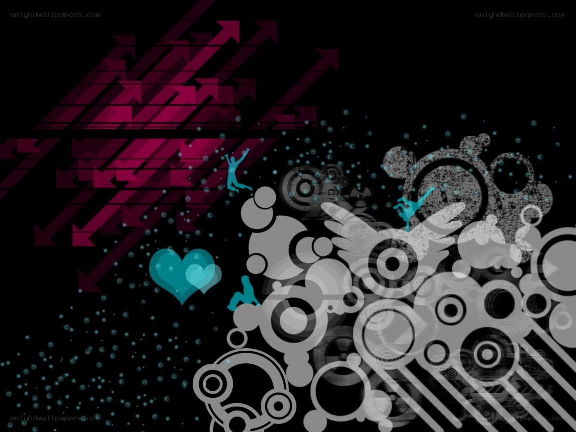 abstract digital art with arrows and shapes