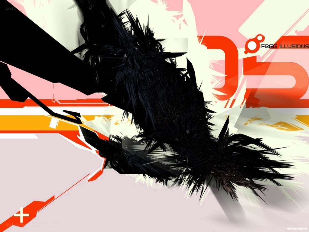 abstract digital art with black spiky form