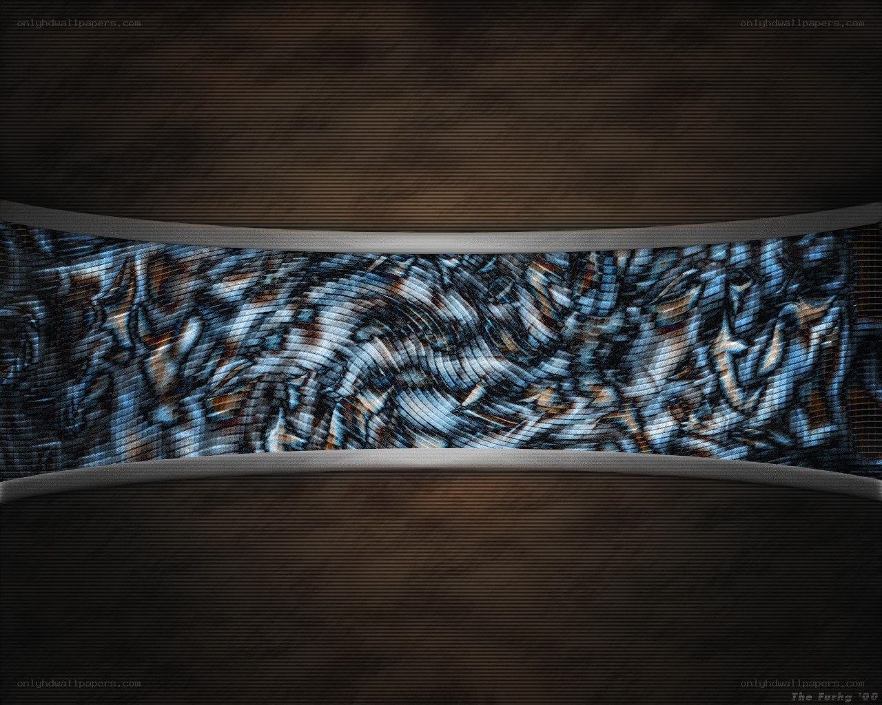 abstract digital art with blue patterns