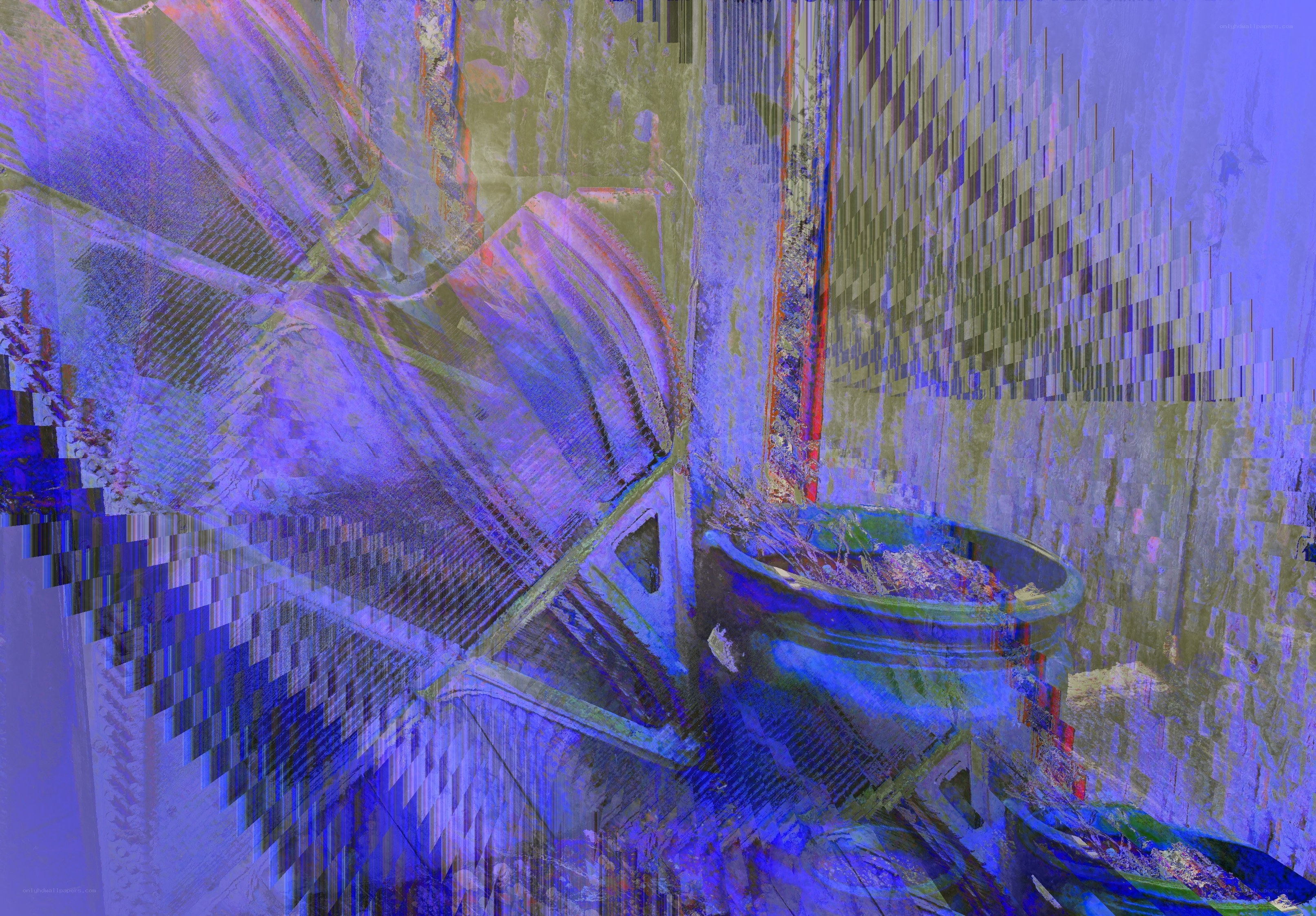 abstract digital art with blue tones
