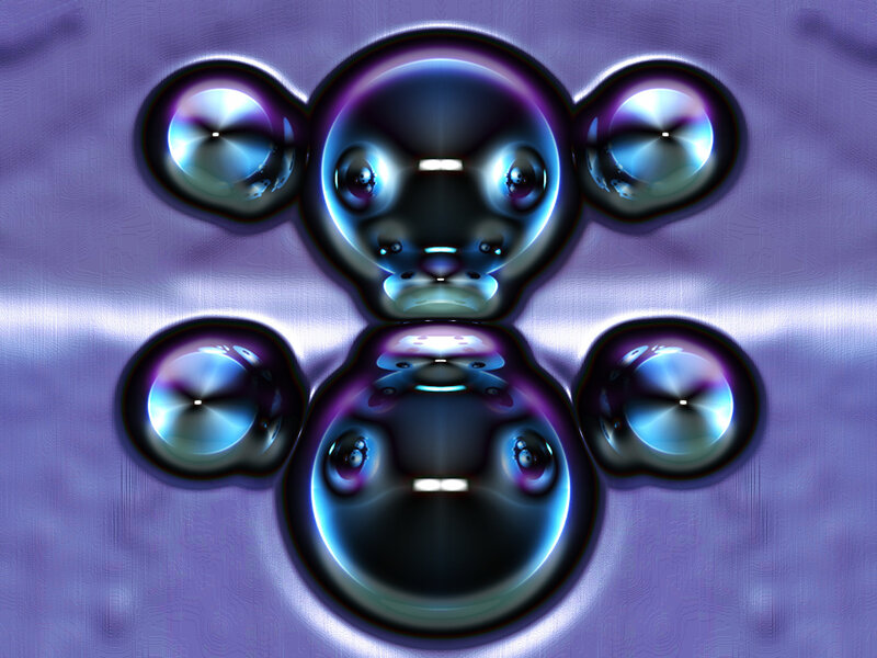 abstract digital art with bubbles