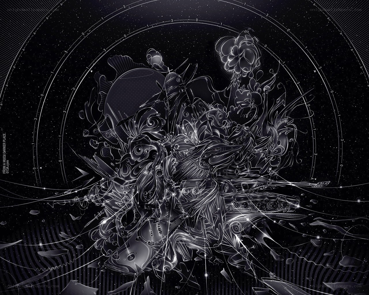abstract digital art with celestial theme